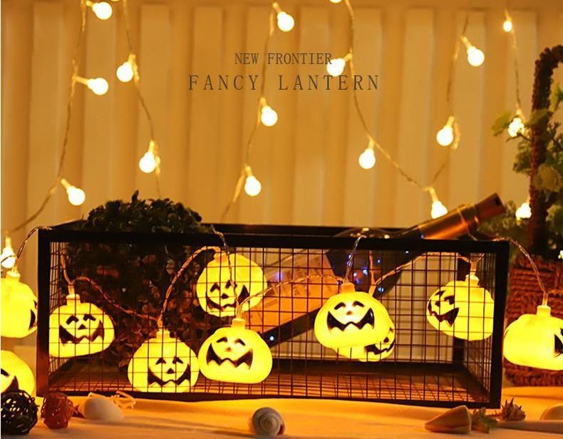 Outdoor Decorative Lamp Pumpkin Shaped Fashion Battery Lamp String