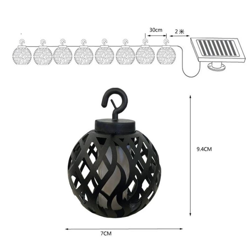 Solar LED String Lights Solar Lanterns Flame Lights