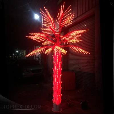 Toprex Decor Event Party Supplier Large Christmas Light Bulbs Customizable Colorful Artificial Coconut Palm Tree