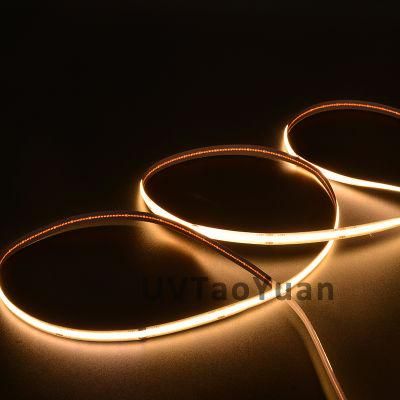 White/Blue/Orange/Red/Green/Warm White Flexible Board Silicone COB LED Strip