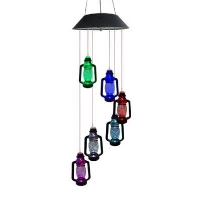 Solar Garden Lights Solar Lantern Wind Chime, Outdoor Color Changing LED Light Wind-Bell Wyz18494