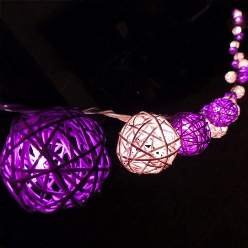 10 LED Cotton Ball String Light for Holiday Garland