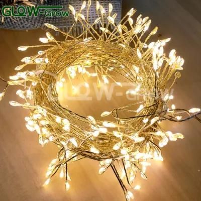 UL Warm White 30m 300LEDs Micro DOT LED Cluster String Fairy Lights for Christmas Home Event Garland Decoration