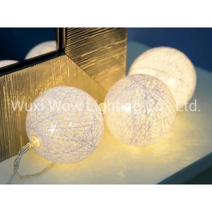 10 Cotton Ball Warm LED Light String Christmas Decoration White Christmas Lights Christmas Lights Single Orderin