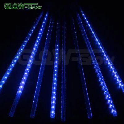 Set of 10 blue LED Meteor Shower Rain Tube Light for Garden Tree Holiday Decoration