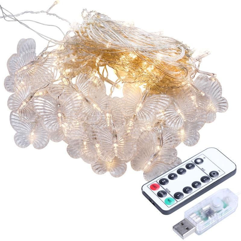 Butterfly LED Icicle Decorative Curtain Lights with Low Pressure Waterproof
