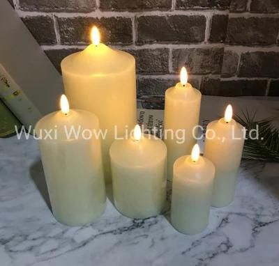 Three-Piece Set of Bullet Candle Lamp LED Large Candle Lamp Decoration Props for Wedding Scenes