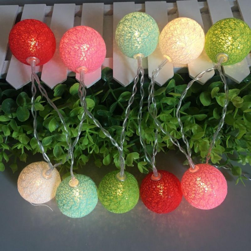 Indoor Wicker Rattan Ball Fairy Lights with 16 Warm White LEDs