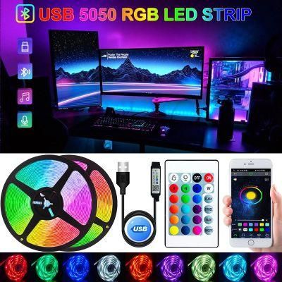 Bluetooth LED Strip/Rope Light Kit RGB Flex Strip Light with Remote Smart Music Color Changing