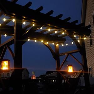Solar Powered Patio Lights for Garden Yard Porch Wedding Party Decor (Warm White)