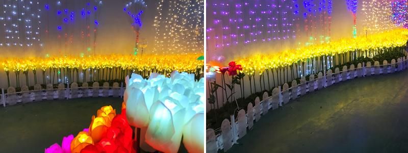 Import China Spring Wedding Decorative LED Fabric Artificial Rape Flower Light