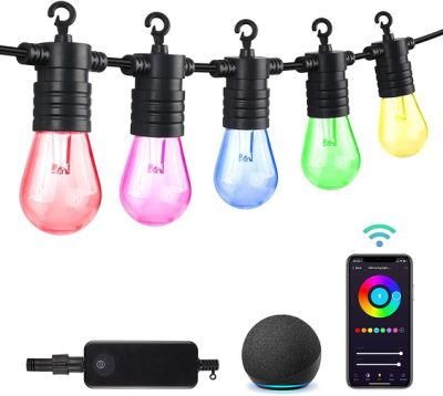 Bluetooth String Lights-Smart Outdoor Patio Lights RGBW LED Smart String Lights