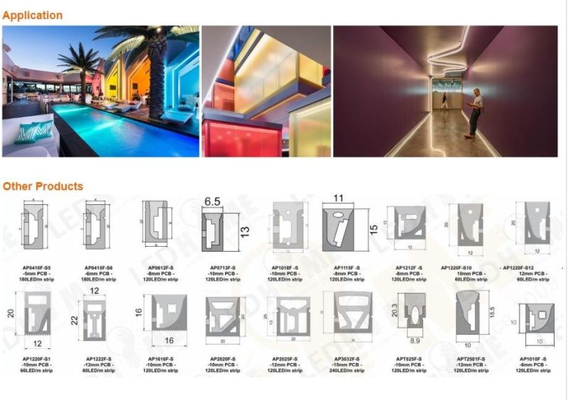 2020 Hot Sell Silicon Tube- DIY Ap 2016f Waterproof Strip Topview LED Neon Flex Light IP65 Silicone Tube