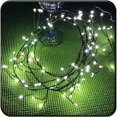 Tree Branch Copper Wire LED String Metal Star Stick Fairy Lights