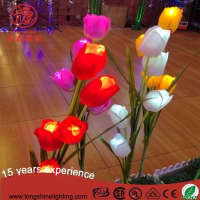 LED Emulation Tulip Flower Light for Decoration