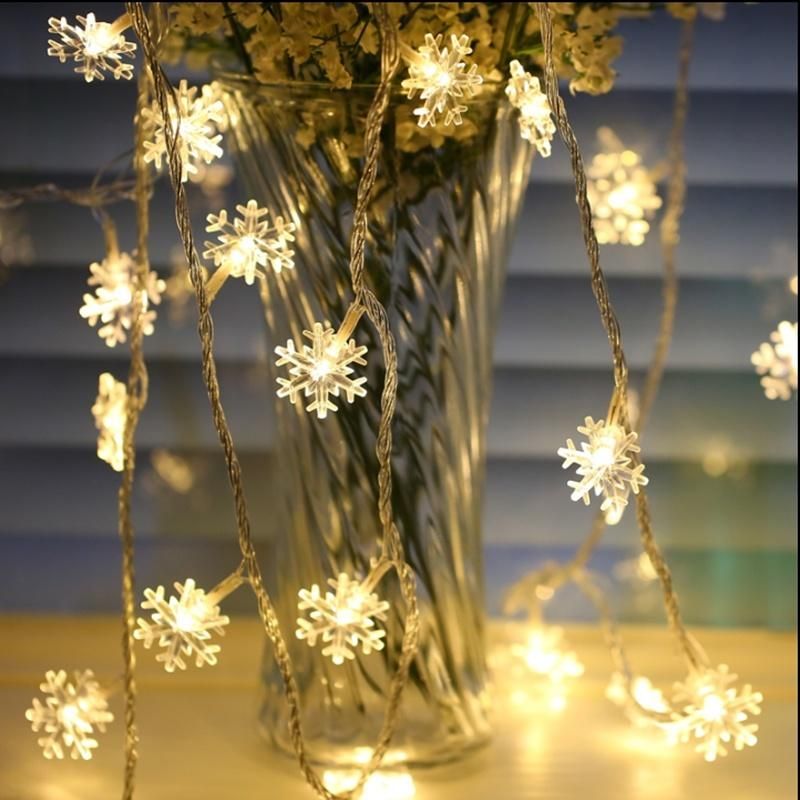 10 20LEDs Christmas Tree Snow Flakes LED String Fairy Light Party Home Wedding Garden Garland Christmas LED Lights Decoration