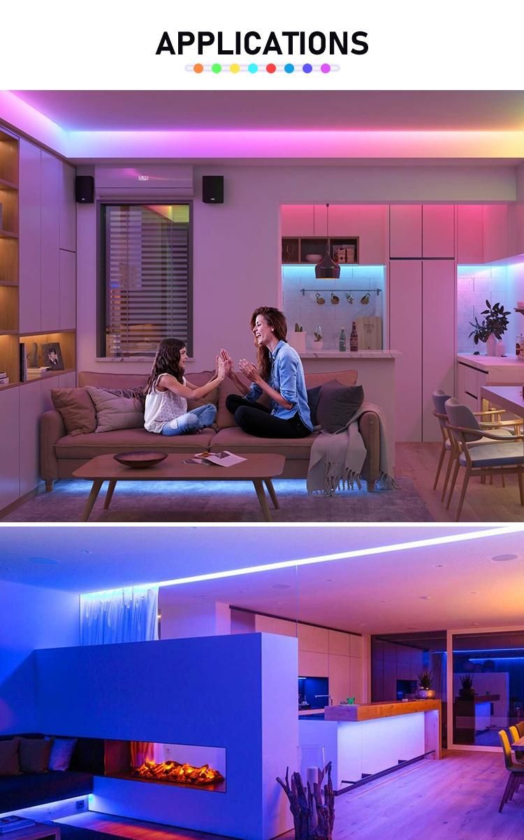 DC12V RGB Waterproof Smart Strip Light for Living Room