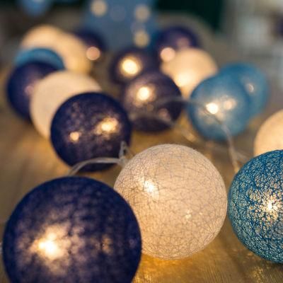 LED Rattan Ball Cotton Thread Ball String Lamp String for Festival Atmosphere Decoration