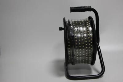 220V/230V Black PCB 800lm/M 5050-60 Portable Reel LED Strip, Construction Site Light