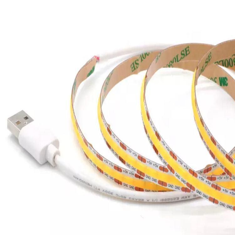 5V USB COB Strip Light 5m No Dots 450LED/512LED TV Backlight Stirp Light