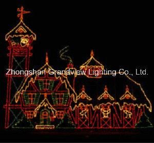 LED 2D Xmas Castle Motif Light for Park