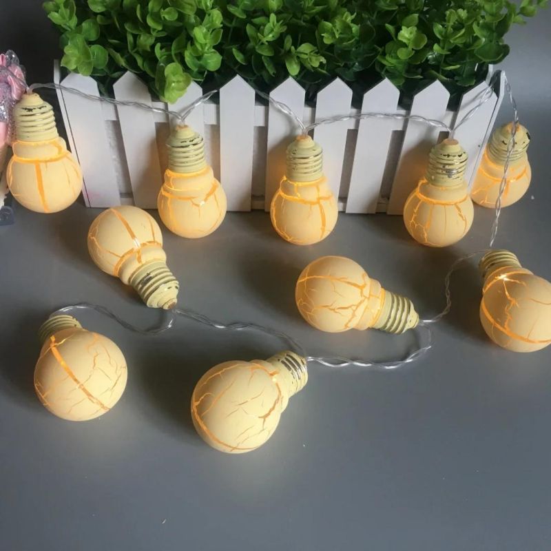 Battery Operated Retro Ball Fairy Lights with 10 Warm White LEDs