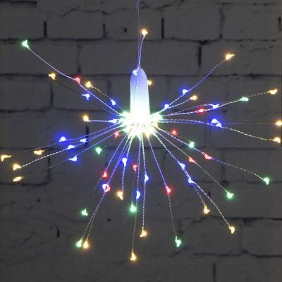 Colorful Starburst Hanging Light Fariy Firework Light for Home Outdoor Holiday Decor
