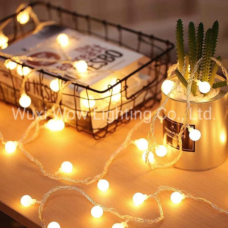 Globe String Light 2 Lighting Modes 16FT 40LEDs Ball IP65 Fairy Lights Battery Powered Decoractive for Indoor Outdoor Lighting