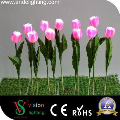 Garden Decoration PU Material LED Tulip Lights
