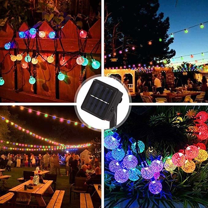 Multicolor Solar LED Garland for Festival Celebrate Wedding Christmas