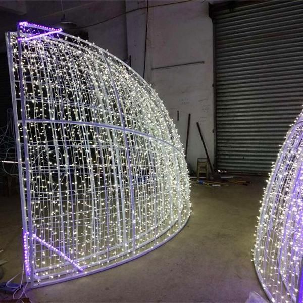 Customized 24FT Mall LED Motif Ball Lighting Outdoor Christmas Decoration