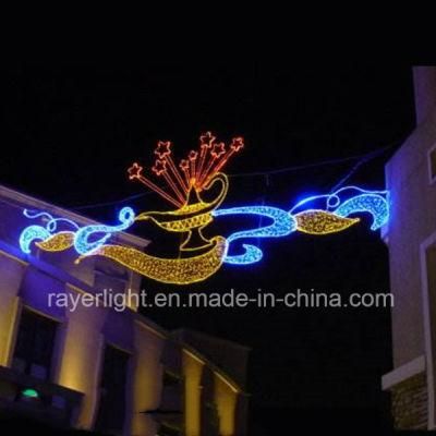 Outdoor Street Cross Decoration Diwali LED Christmas Decorations Motif Lights