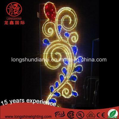 Waterproof LED Christmas 2D Pole Street Rope Motif Light for Outdoor