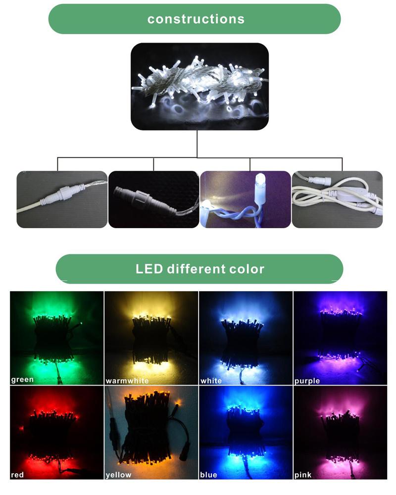 Low Price PVC 10m LED String Light Outdoor Decorative Lights