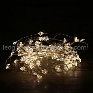 Battery Operate Green Color LED Copper Wire String Lights