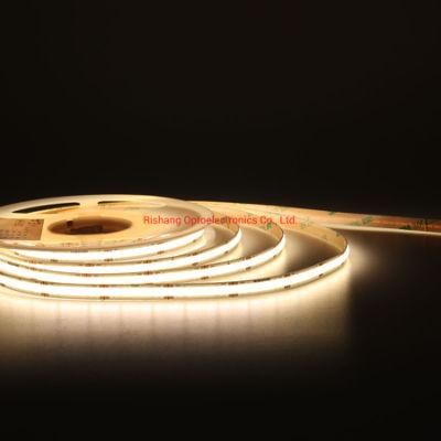 No Spot Light UL Listed DC24V 2700K 10W CRI&gt;90 Color Box COB LED Strip