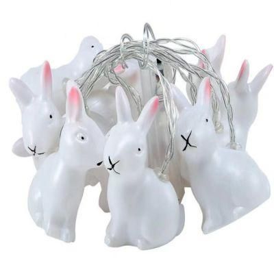 Rabbit-Shaped Battery Box Easter Decorative String Light