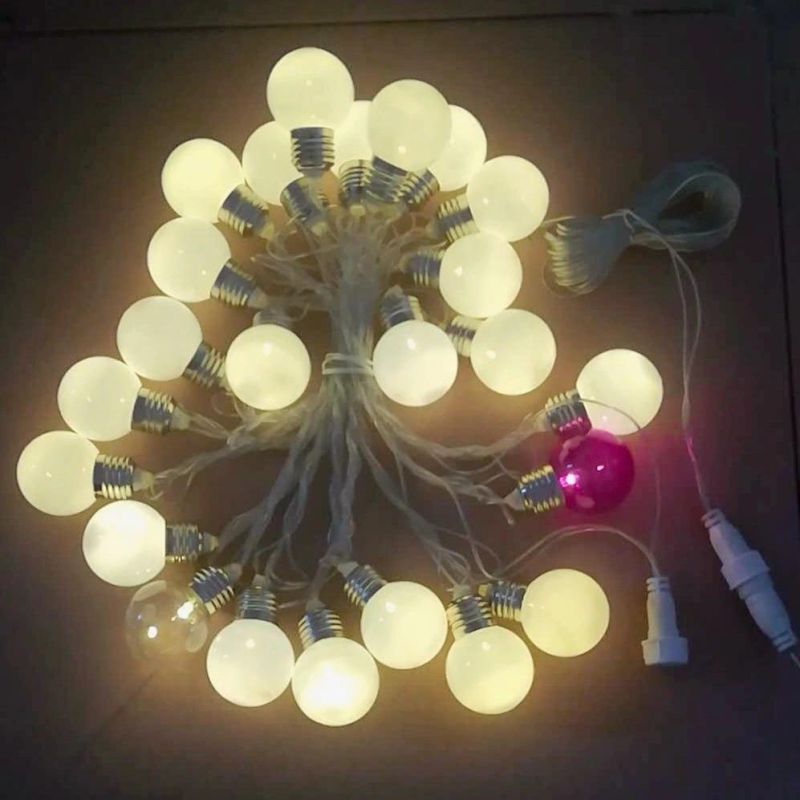 Indoor/Outdoor LED Ball String Light with Hot Melt Adhesive IP65 Waterproof