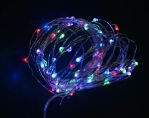 Remote Control RGB LED Copper Wire String Light/3AA Battery