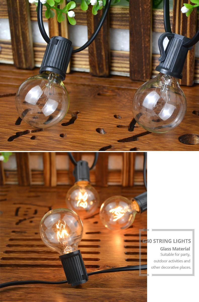 Fairy Lights String Lights Glass Incandescent Bulbs for Christmas Decoration