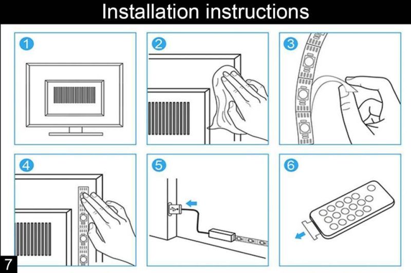 APP Control and Music Sync LED TV Backlights, WiFi TV Light Strip Sync