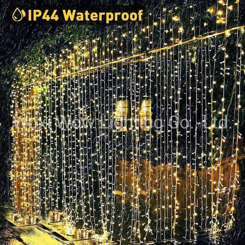 Curtain Light 6m X 3m 600 LED Gazebo Lights Mains Powered, 8 Modes Pergola Lights Plug in Window Lights for Bedroom Indoor Outdoor Garden Wedding Party Decor