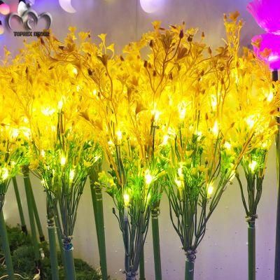 Import China Spring Wedding Decorative LED Fabric Artificial Rape Flower Light