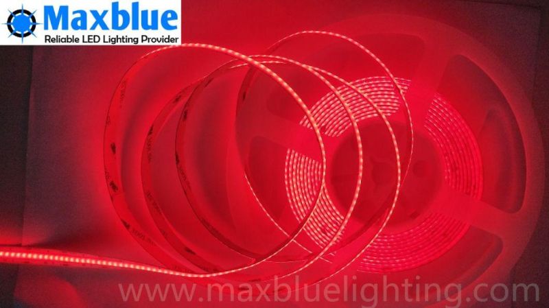 DC12V/24V 10W/12W Red Color COB LED Strip 3 Years Warranty