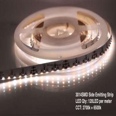 Side Glowing Flex LED Strip Lighting with DC 24V 120LEDs 14.4W/M