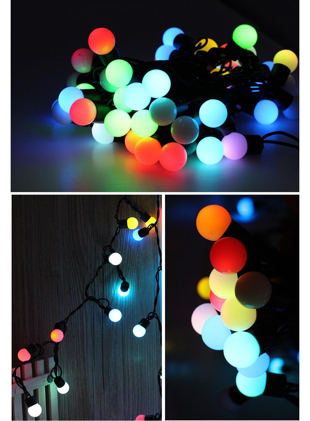 IP44 Outdoor LED Blue Globe Ball String Light