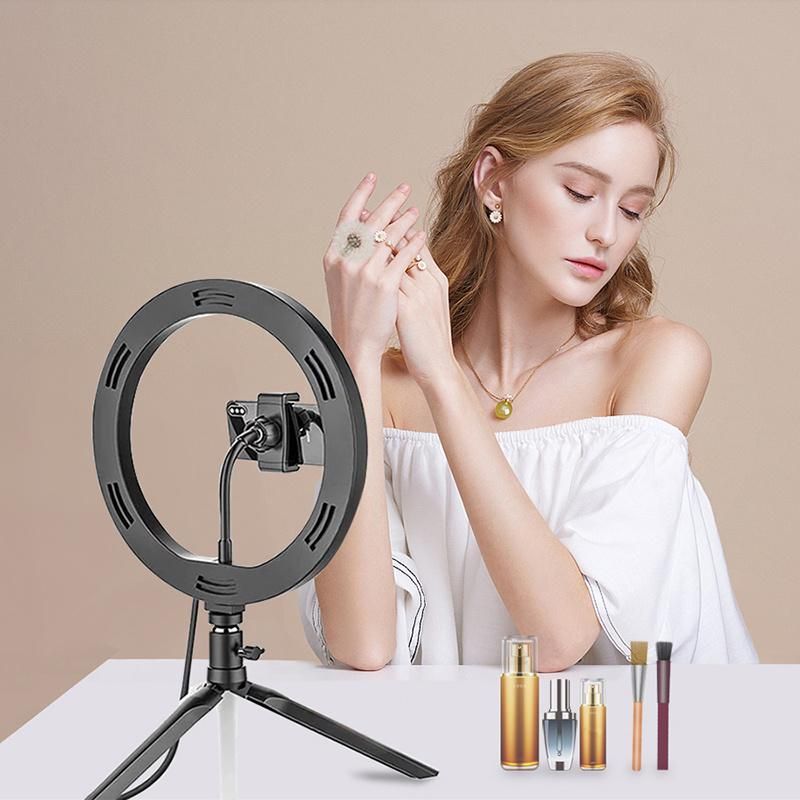 10′′ 26cm RGB Ring Light with Phone Clip Kit Camera Photography Video Selfie RGB LED Ring Light for Mobile Phone
