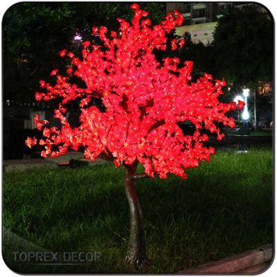Quality Christmas Ornament Large Lights Outdoor IP65 White LED Artificial Maple Tree
