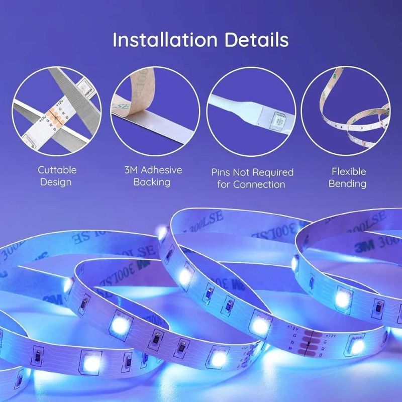 Wholesale Custom Waterproof RGB LED Strip Work Lights for Event Wedding Party Christmas Decoration