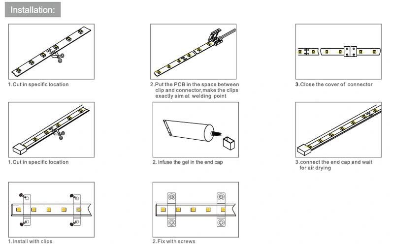 5mm PCB DC 24V 120 LED/M Flexible RGB LED Strip